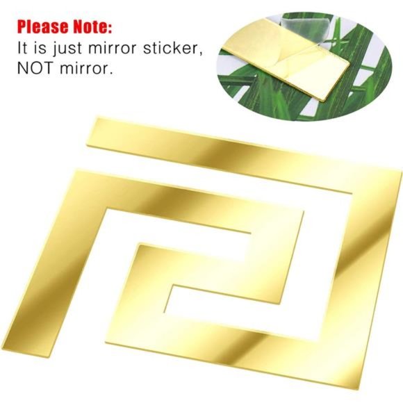 30Pcs Acrylic Mirror Wall Stickers Mirror Decals Peel and Stick Mirror Tiles - Picture 2 of 7